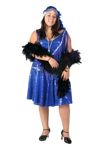 Plus Size Blue Flapper Costume