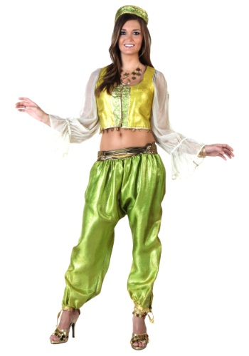 Adult Gold and Green Genie Costume
