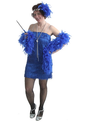 Adult Blue Flapper Dress