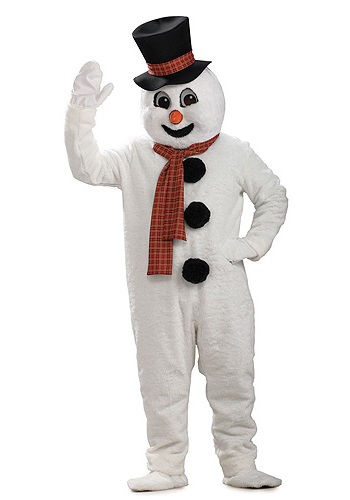 Snowman Mascot Costume Christmas Frosty Walking Adult Cartoon Party Suit Cosplay 