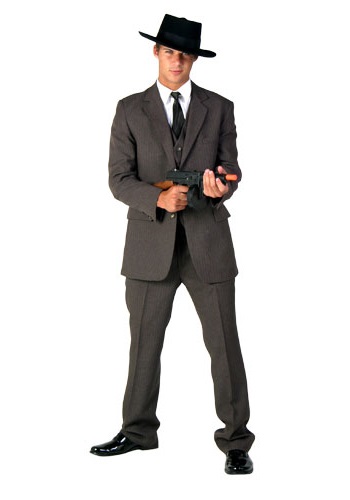 Brown Stripe Gangster Suit