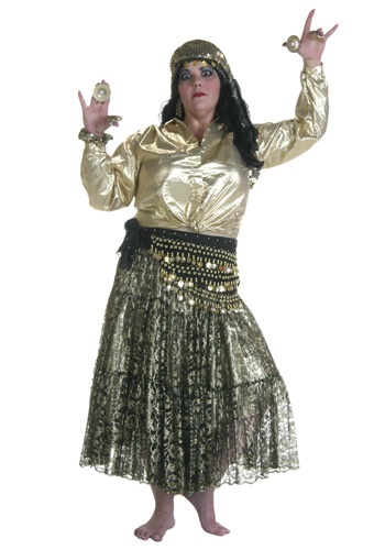 Plus Size Gold Gypsy Costume