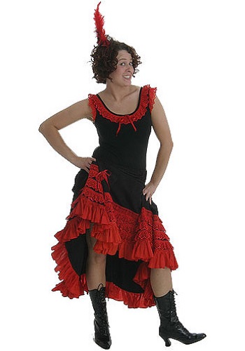 Adult Red Saloon Girl Costume