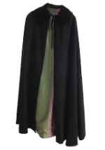 Black Cape with Green Lining