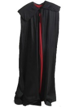 Halloween Black Cape with Red Lining