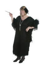 Plus Size Black Flapper Costume