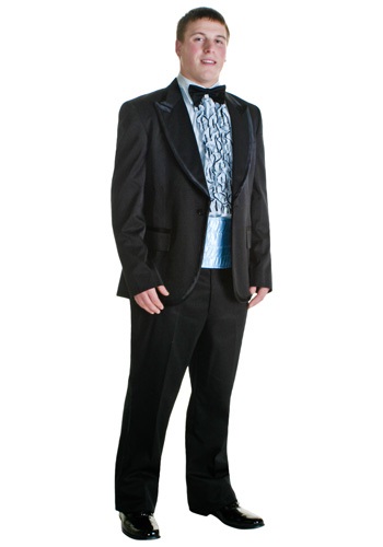 Blue and Black 80s Tux Costume